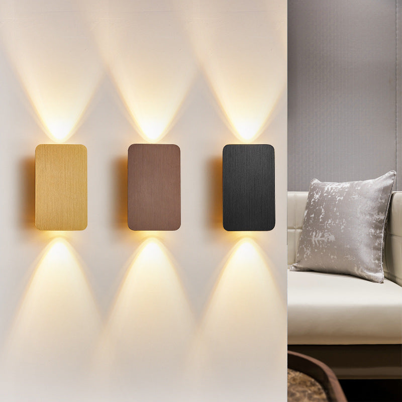 Interne rechthoekige metalen LED-wandlamp