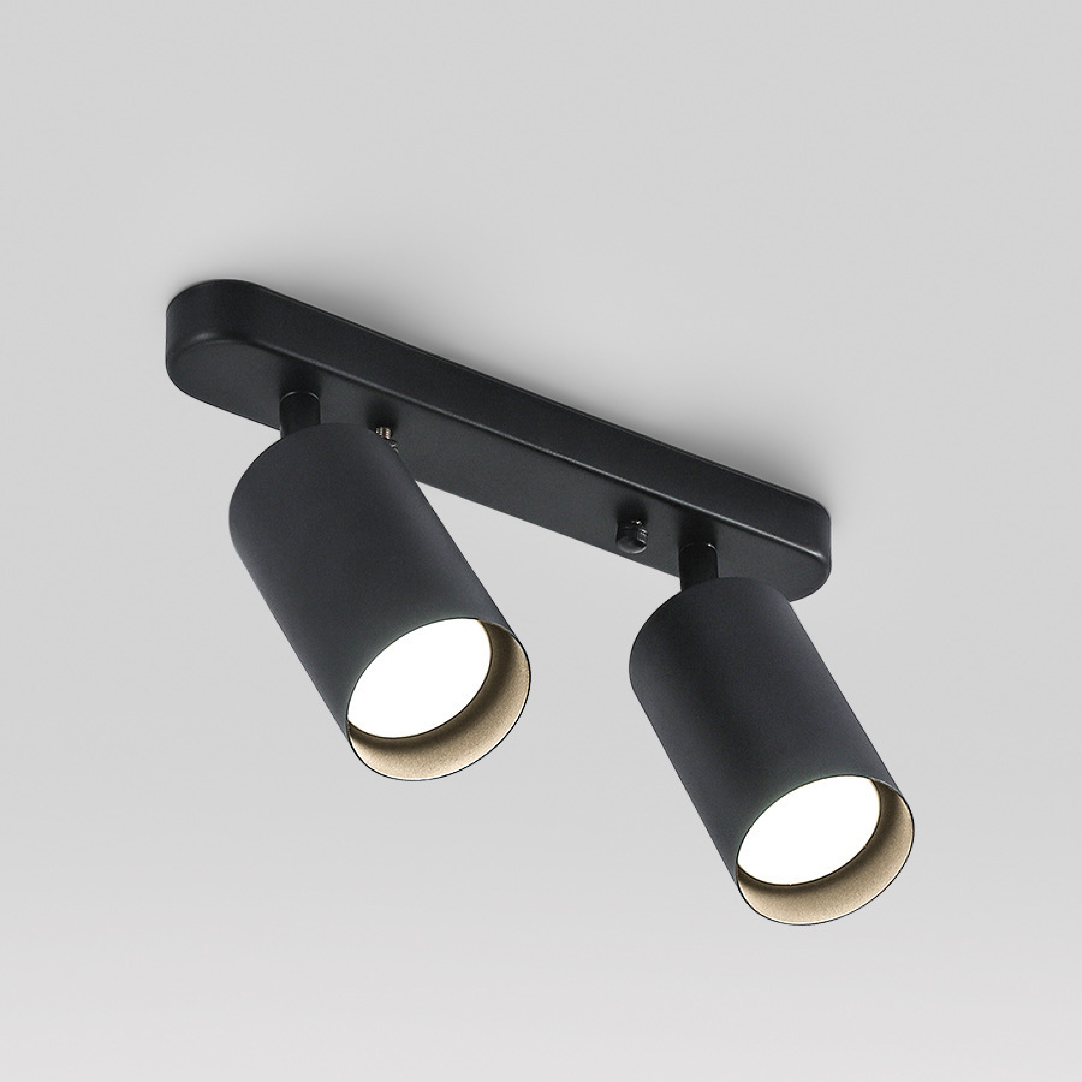 Nowoczesna obrotowa lampa sufitowa z 2 reflektorami