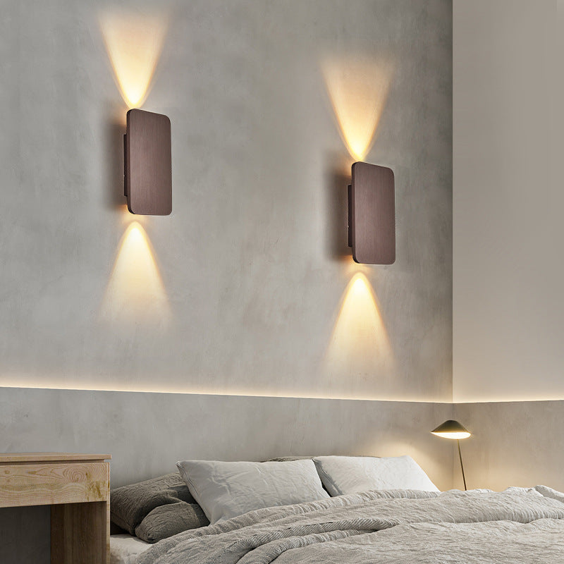 Interne rechthoekige metalen LED-wandlamp