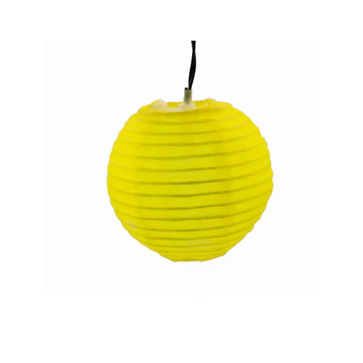 Solar string lights with colorful lanterns