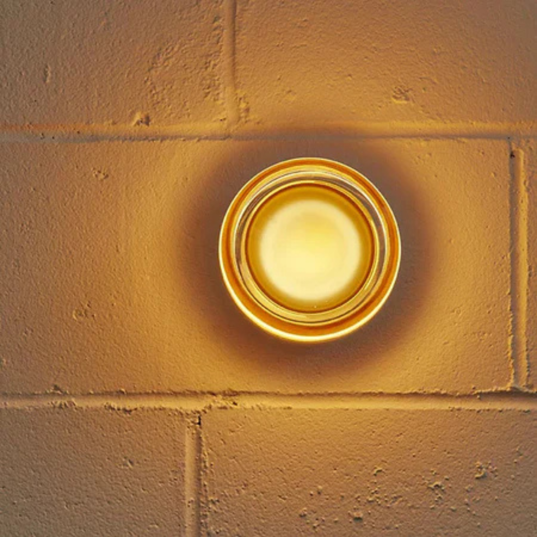 Ronde wandlamp met verzonken diffuser