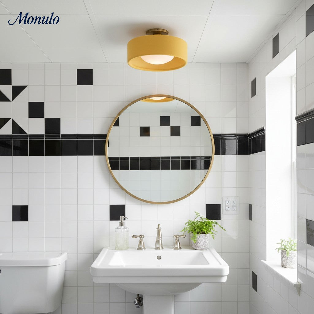 Nowoczesna porcelanowa lampa sufitowa montowana na płasko