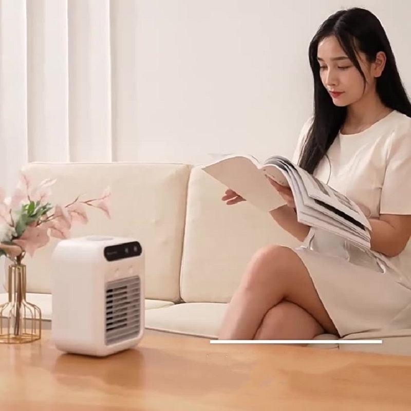 Portable mini air cooler with front outlet