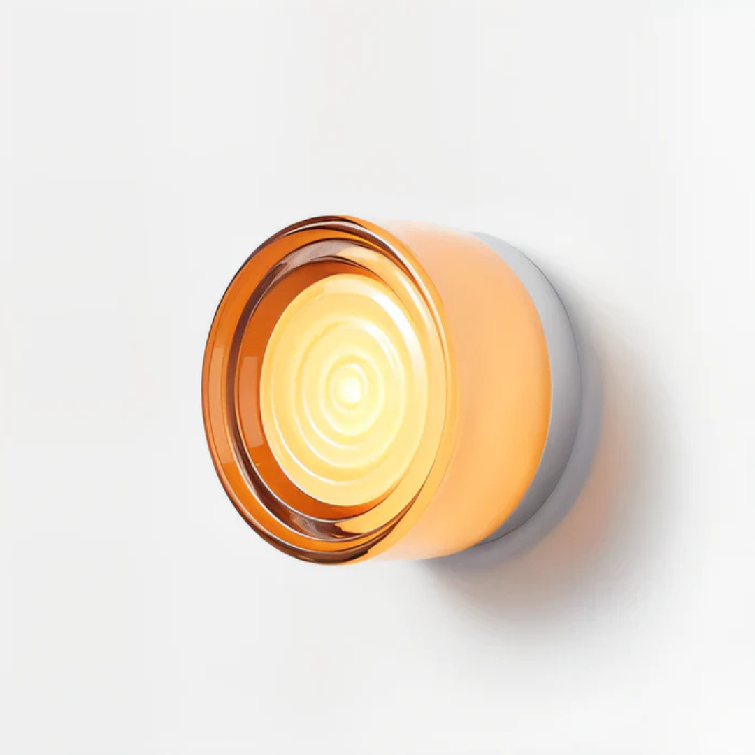 Ronde wandlamp met verzonken diffuser