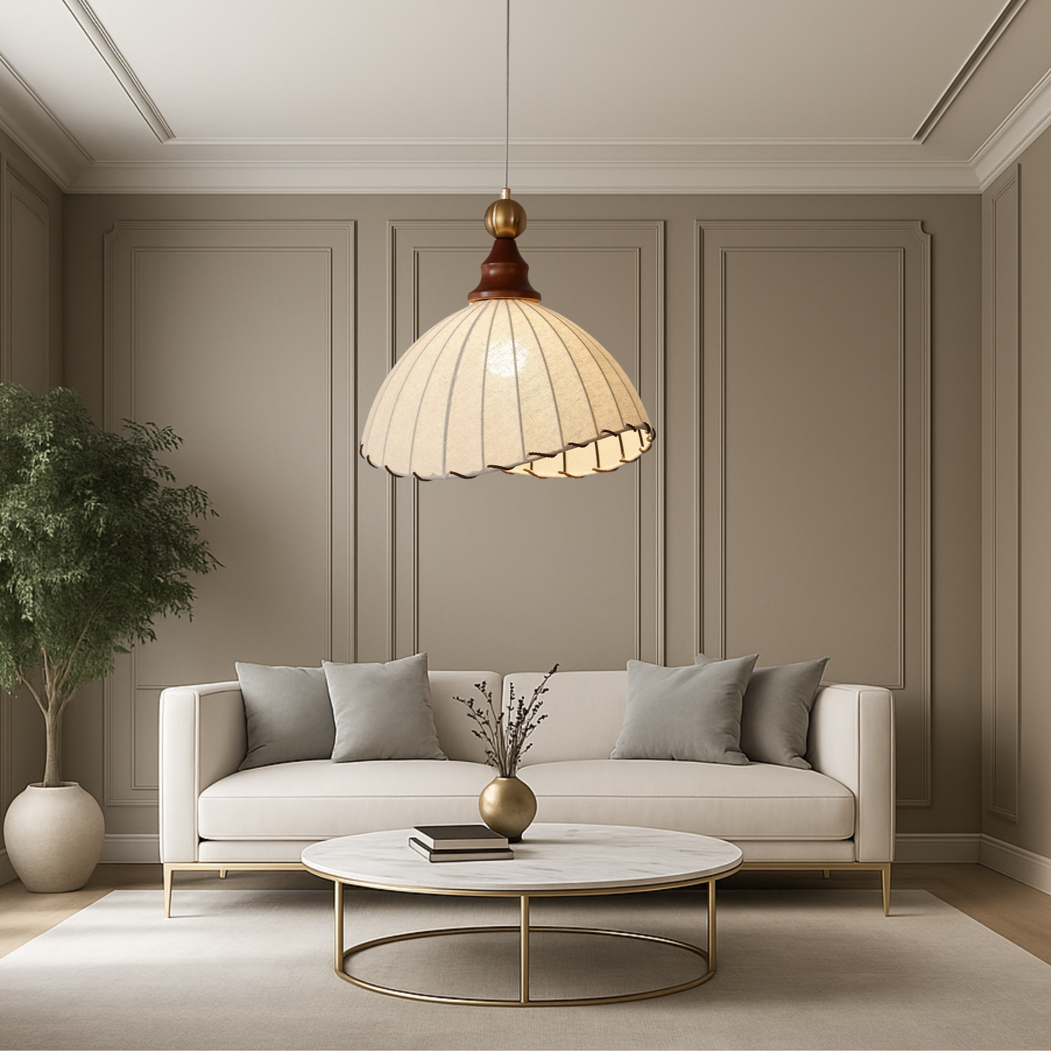 Wisiorek z tkaniny teksturowanej w stylu japońskim