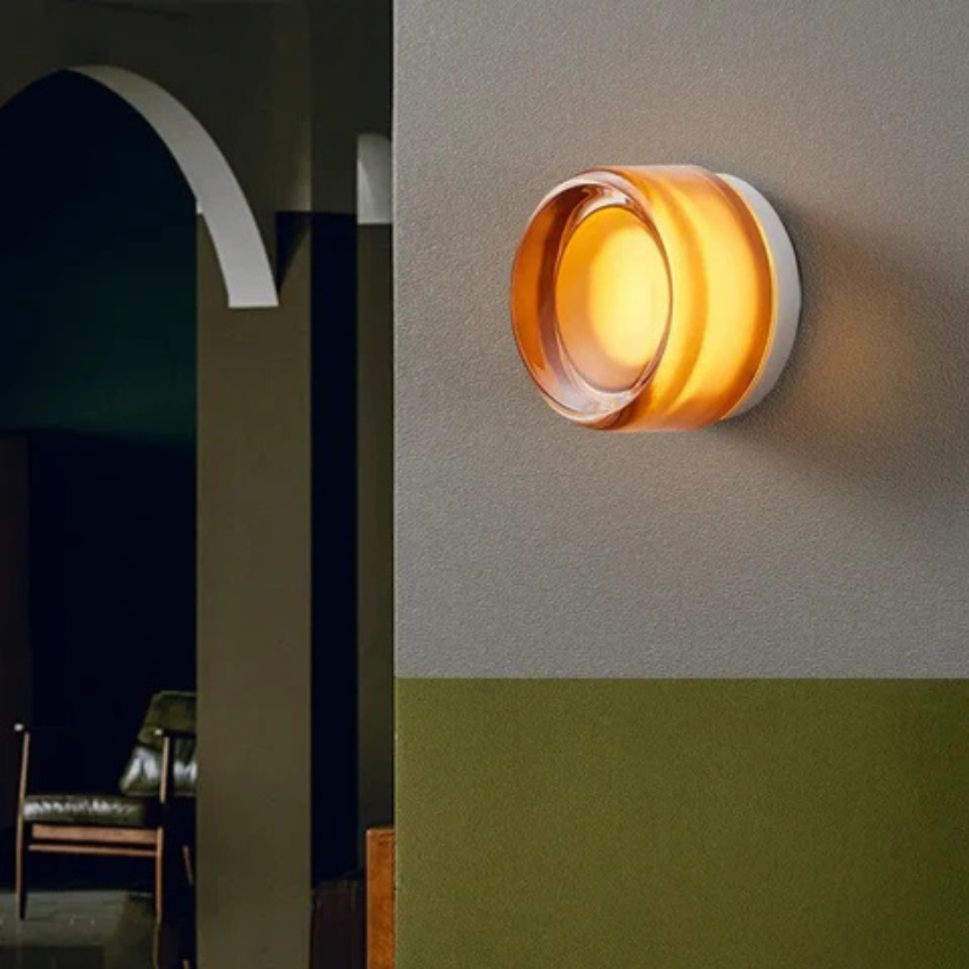 Ronde wandlamp met verzonken diffuser
