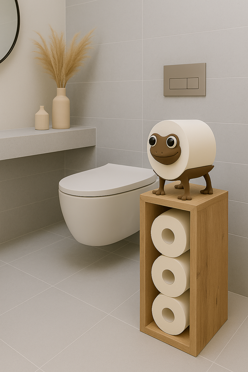 Animal-shaped toilet paper holder