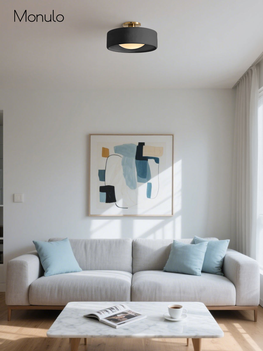 Nowoczesna porcelanowa lampa sufitowa montowana na płasko