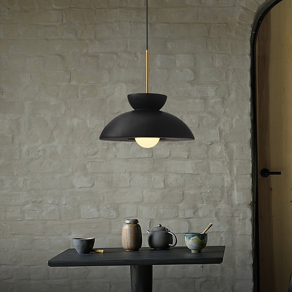Klassieke koepelvormige hanglamp in Wabi Sabi-stijl