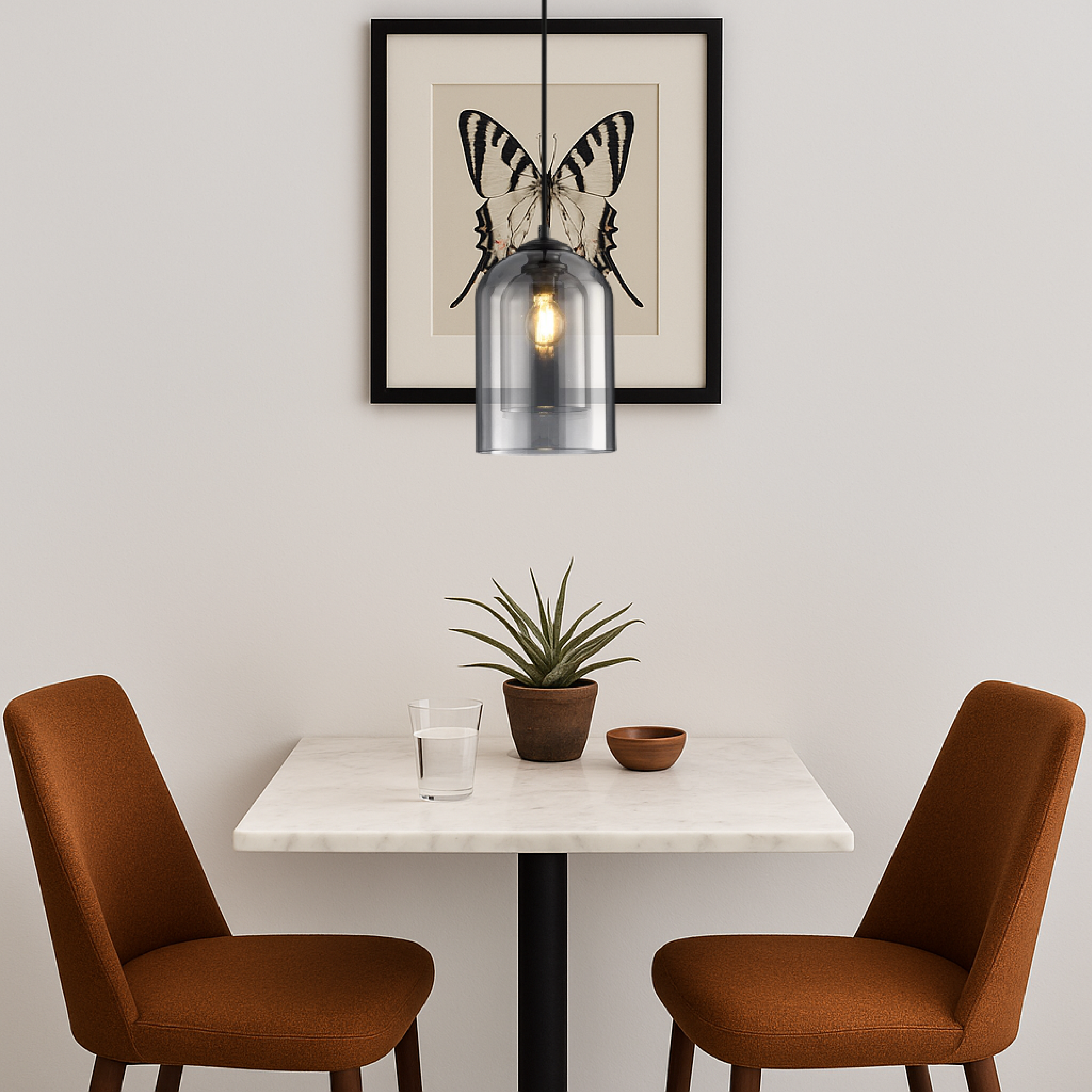 Lampa wisząca szklana