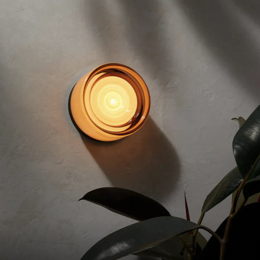 Ronde wandlamp met verzonken diffuser