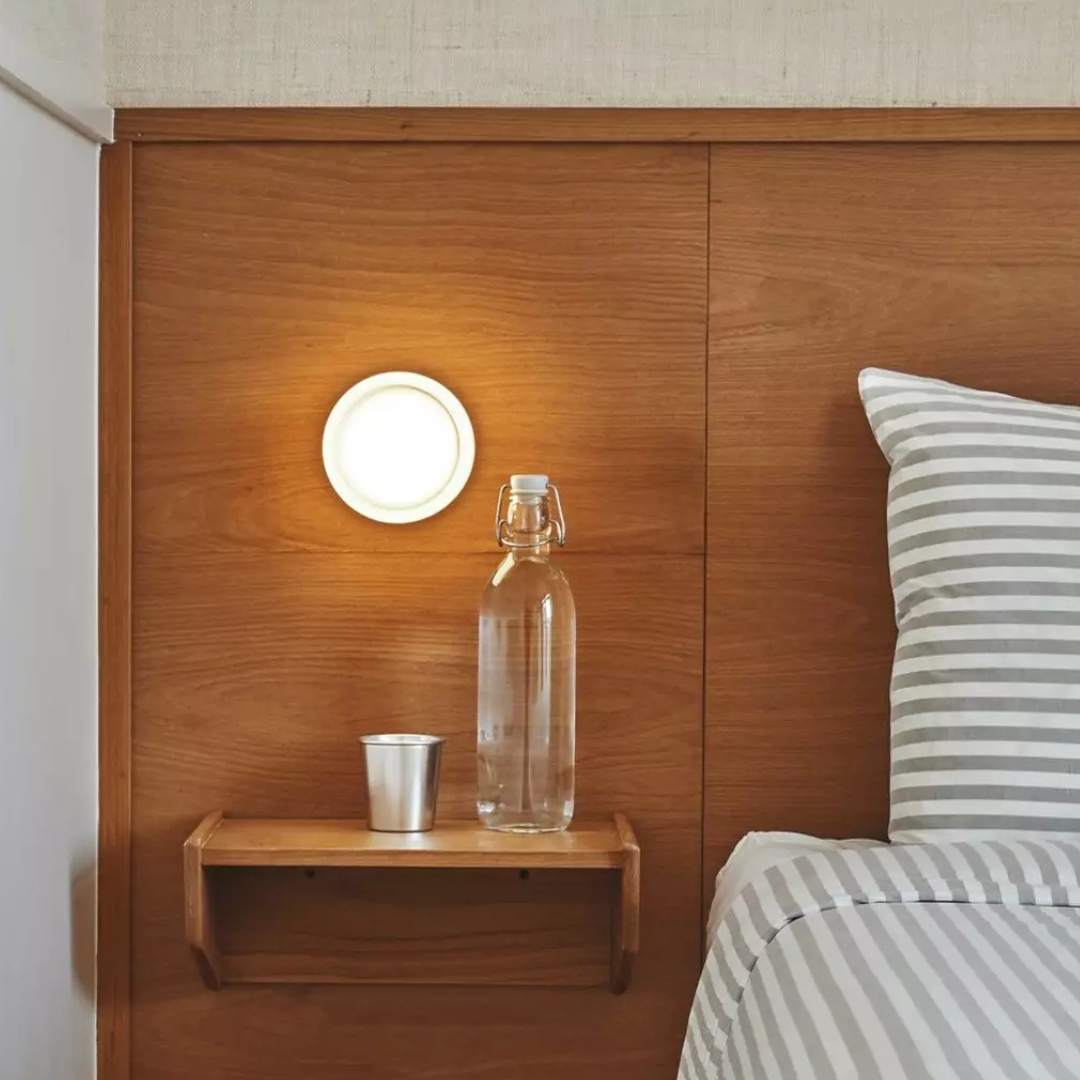 Ronde wandlamp met verzonken diffuser