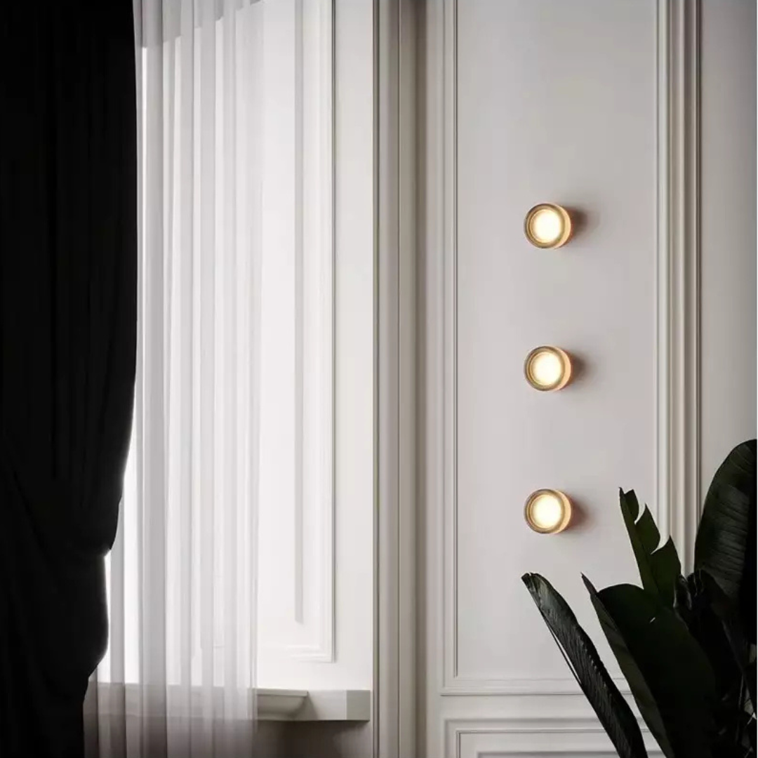 Ronde wandlamp met verzonken diffuser