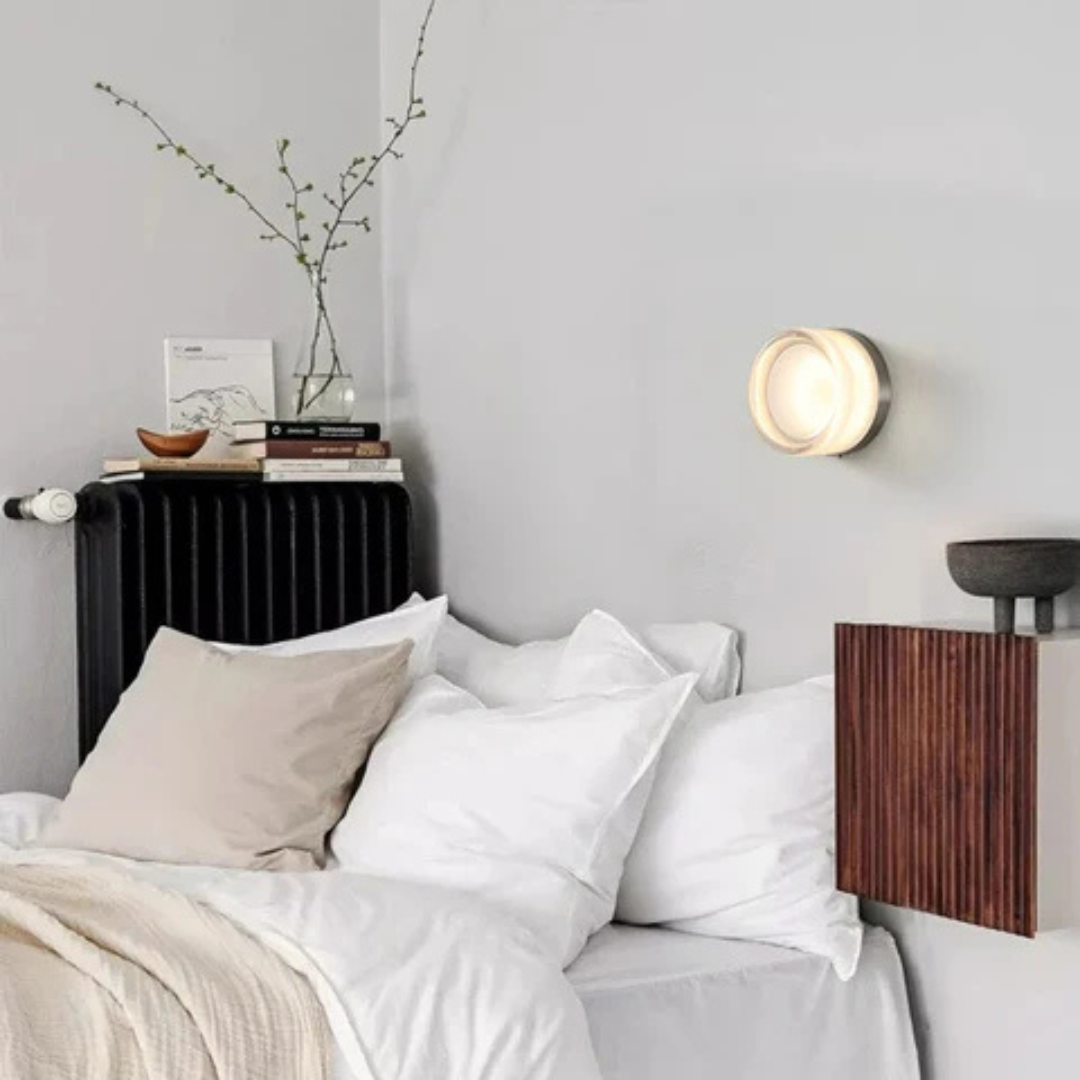 Ronde wandlamp met verzonken diffuser