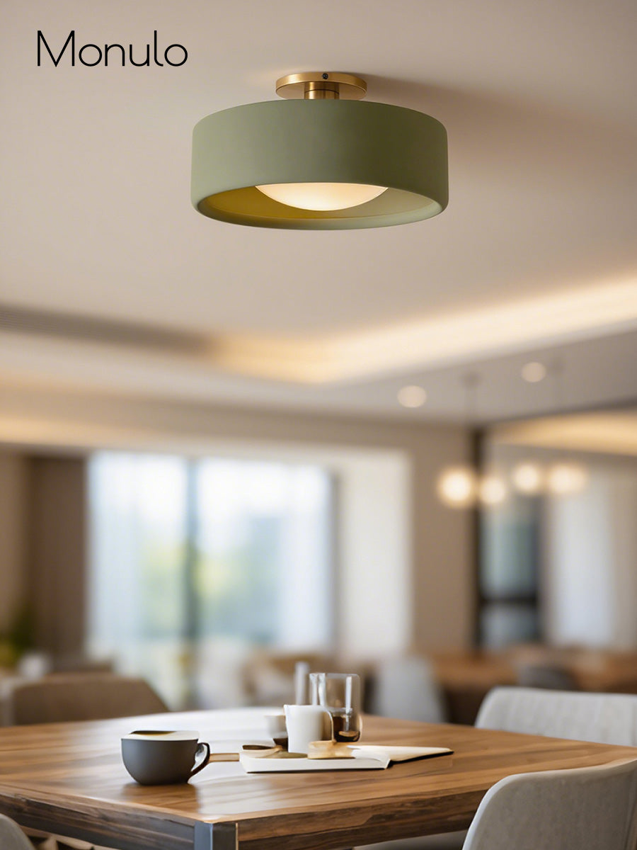 Nowoczesna porcelanowa lampa sufitowa montowana na płasko