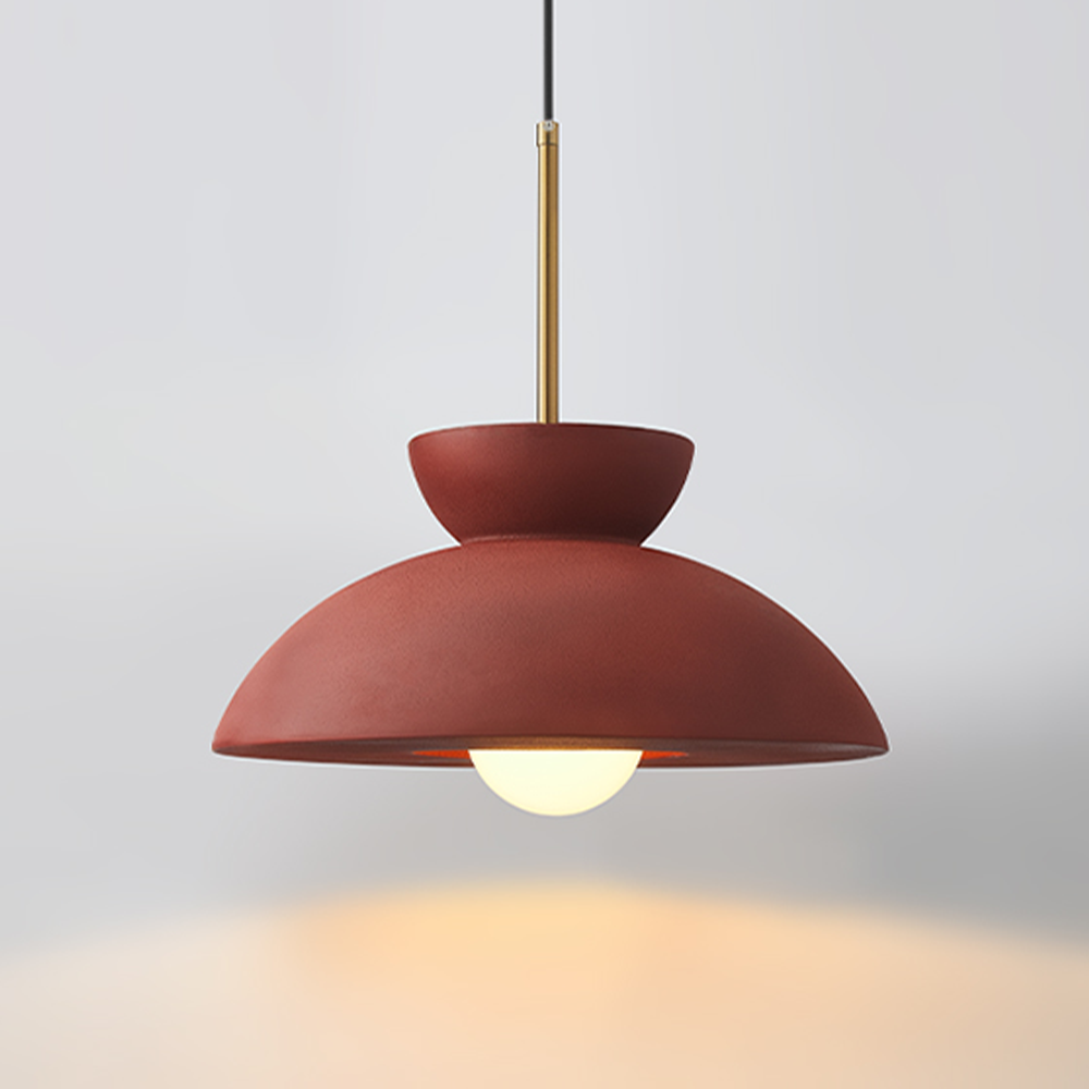 Klassieke koepelvormige hanglamp in Wabi Sabi-stijl