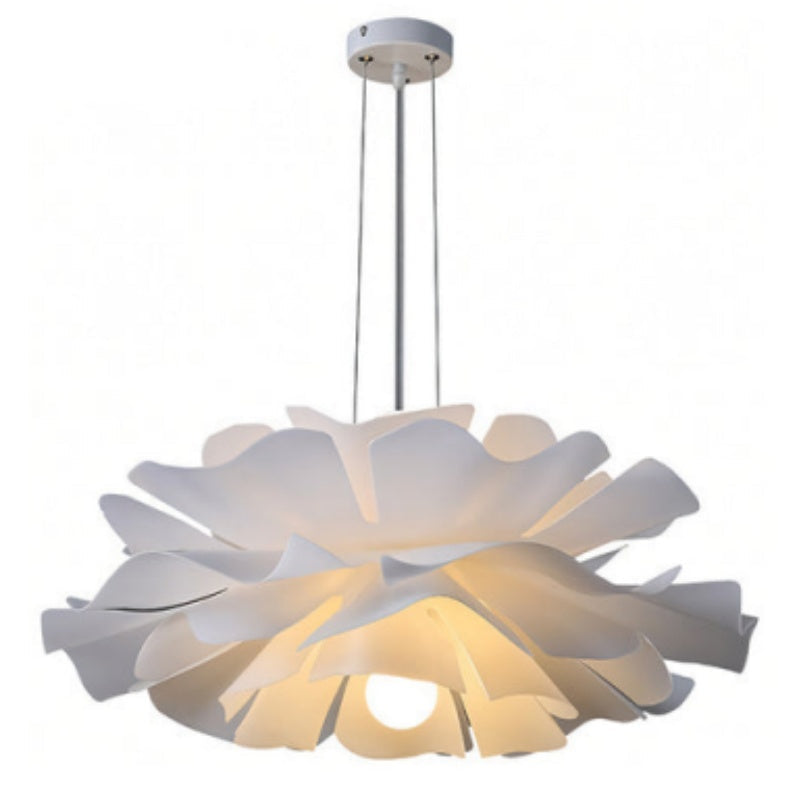 Japandi lotus flower pendant lamp with layered petals