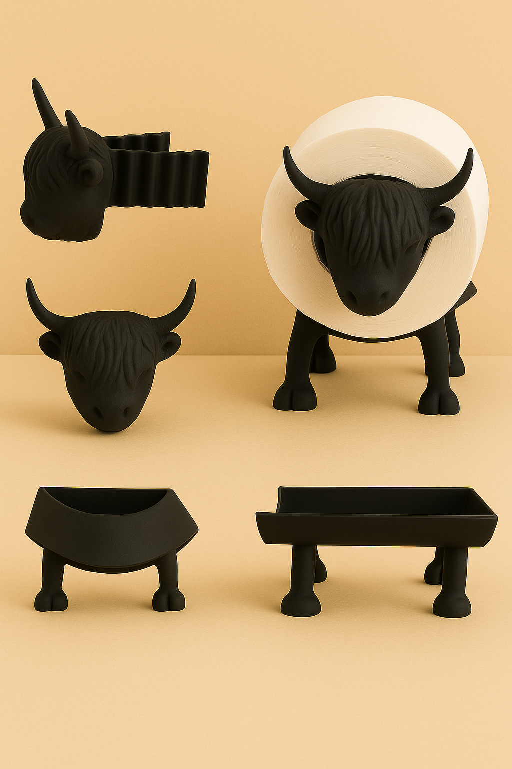 Animal-shaped toilet paper holder