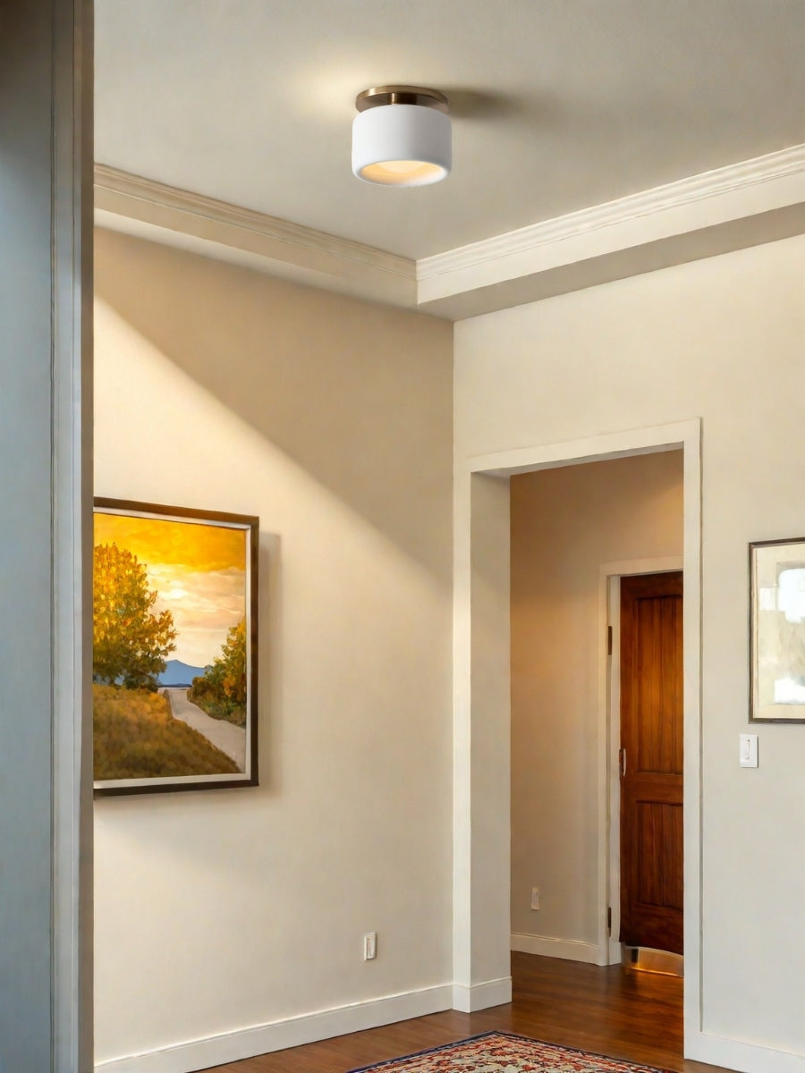 Nowoczesna porcelanowa lampa sufitowa montowana na płasko