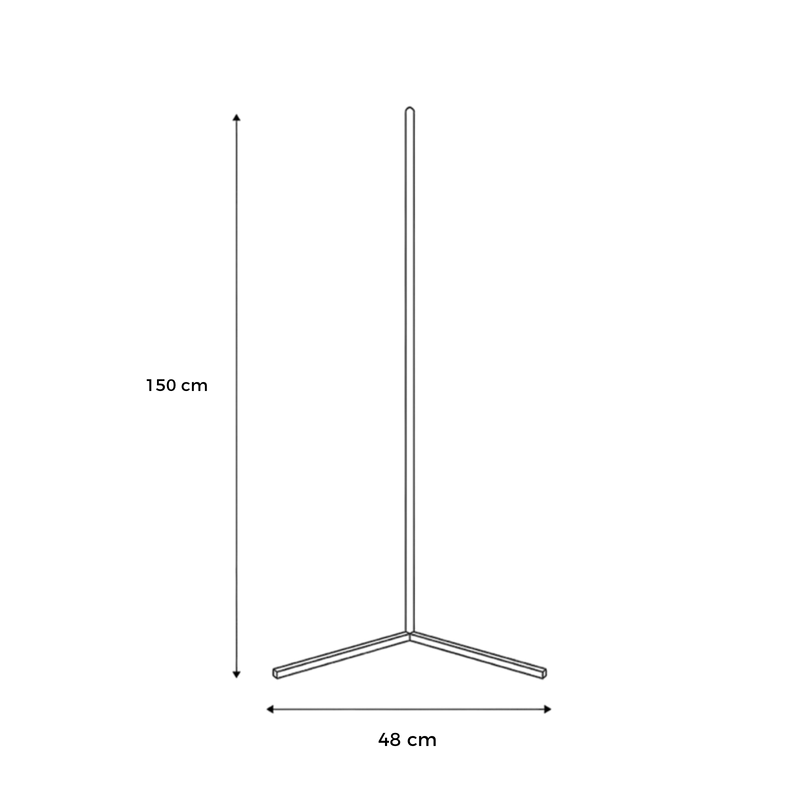 Minimalistyczna inteligentna lampa narożna LED