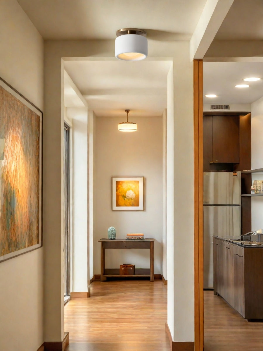 Nowoczesna porcelanowa lampa sufitowa montowana na płasko