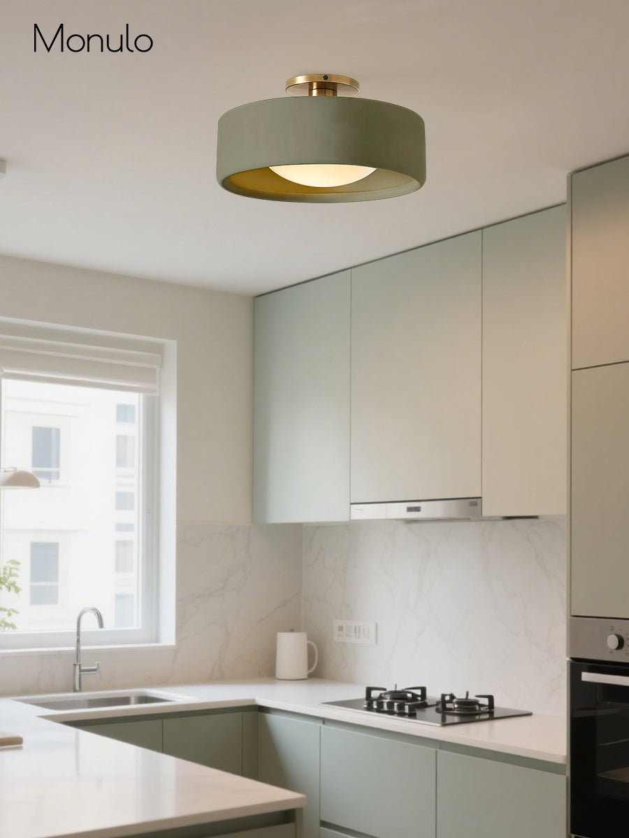 Nowoczesna porcelanowa lampa sufitowa montowana na płasko