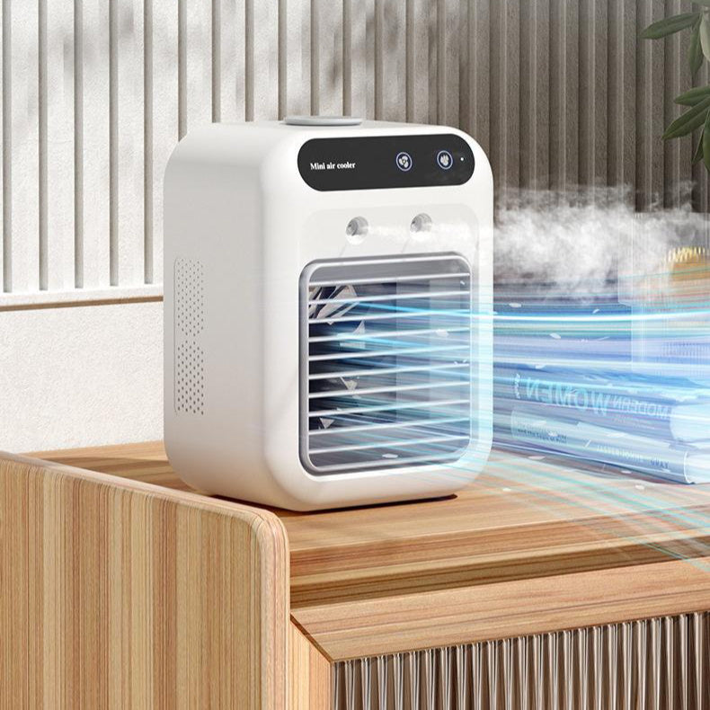 Portable mini air cooler with front outlet