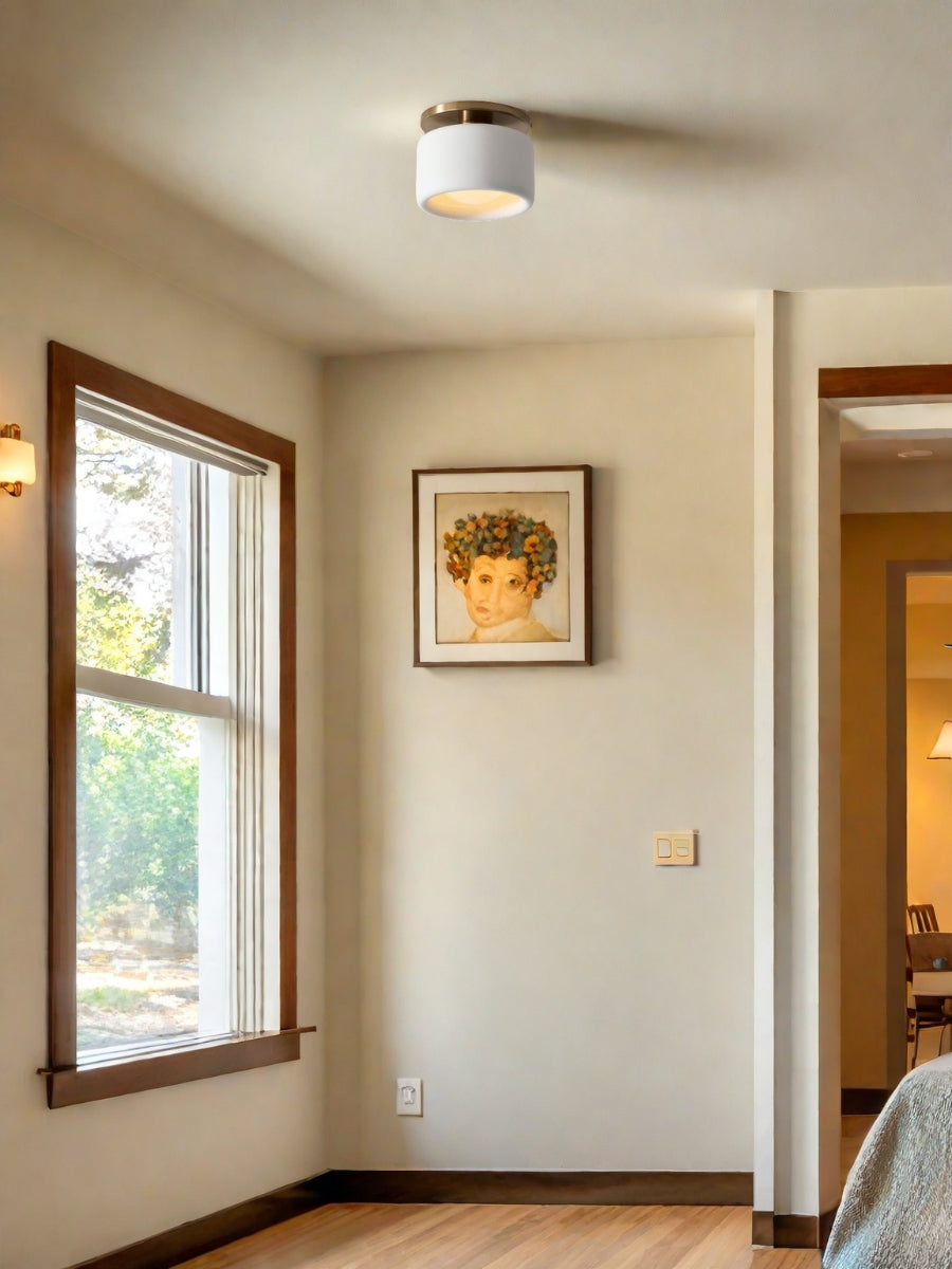 Nowoczesna porcelanowa lampa sufitowa montowana na płasko