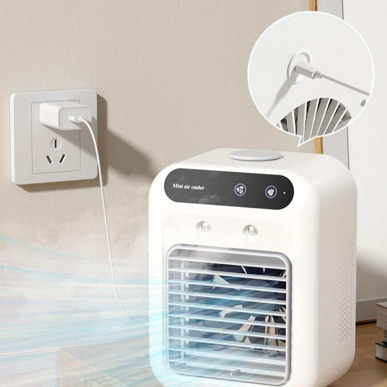 Portable mini air cooler with front outlet