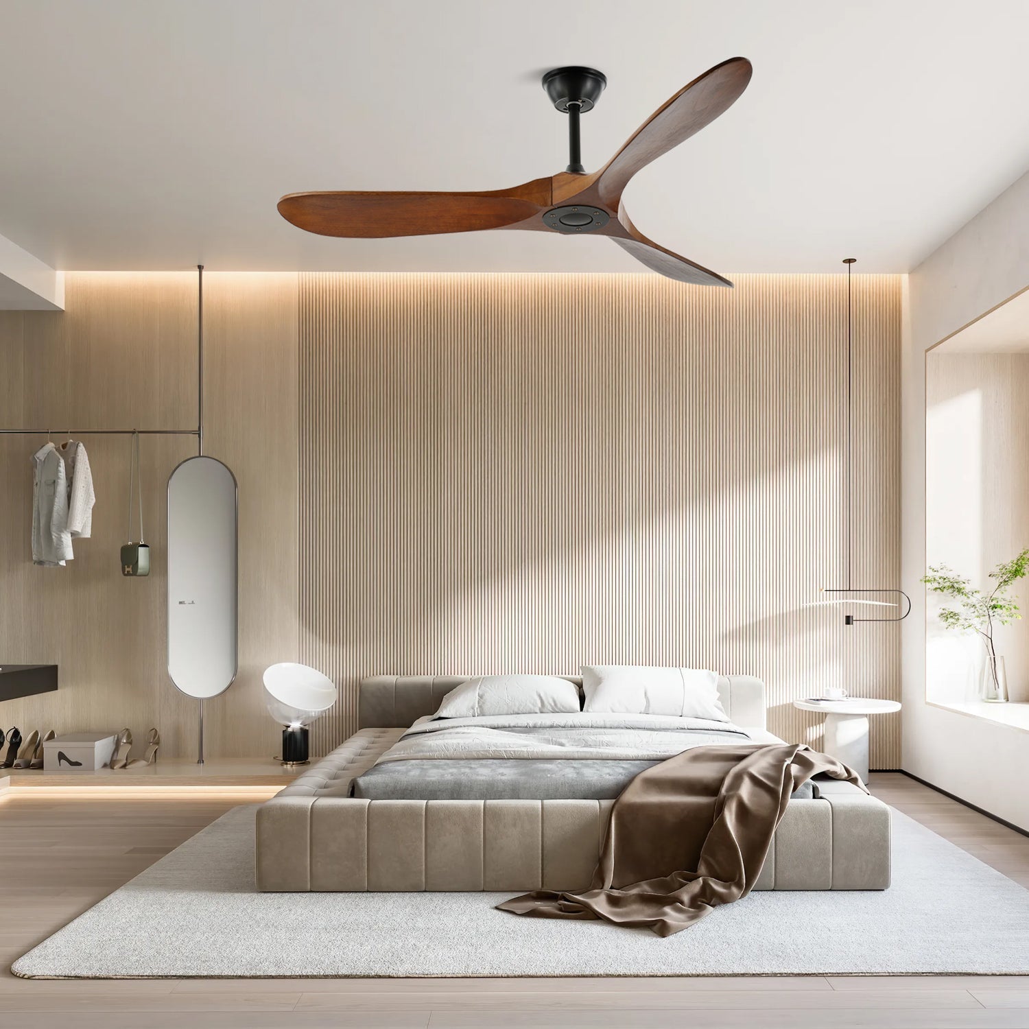 Modern wooden ceiling fan