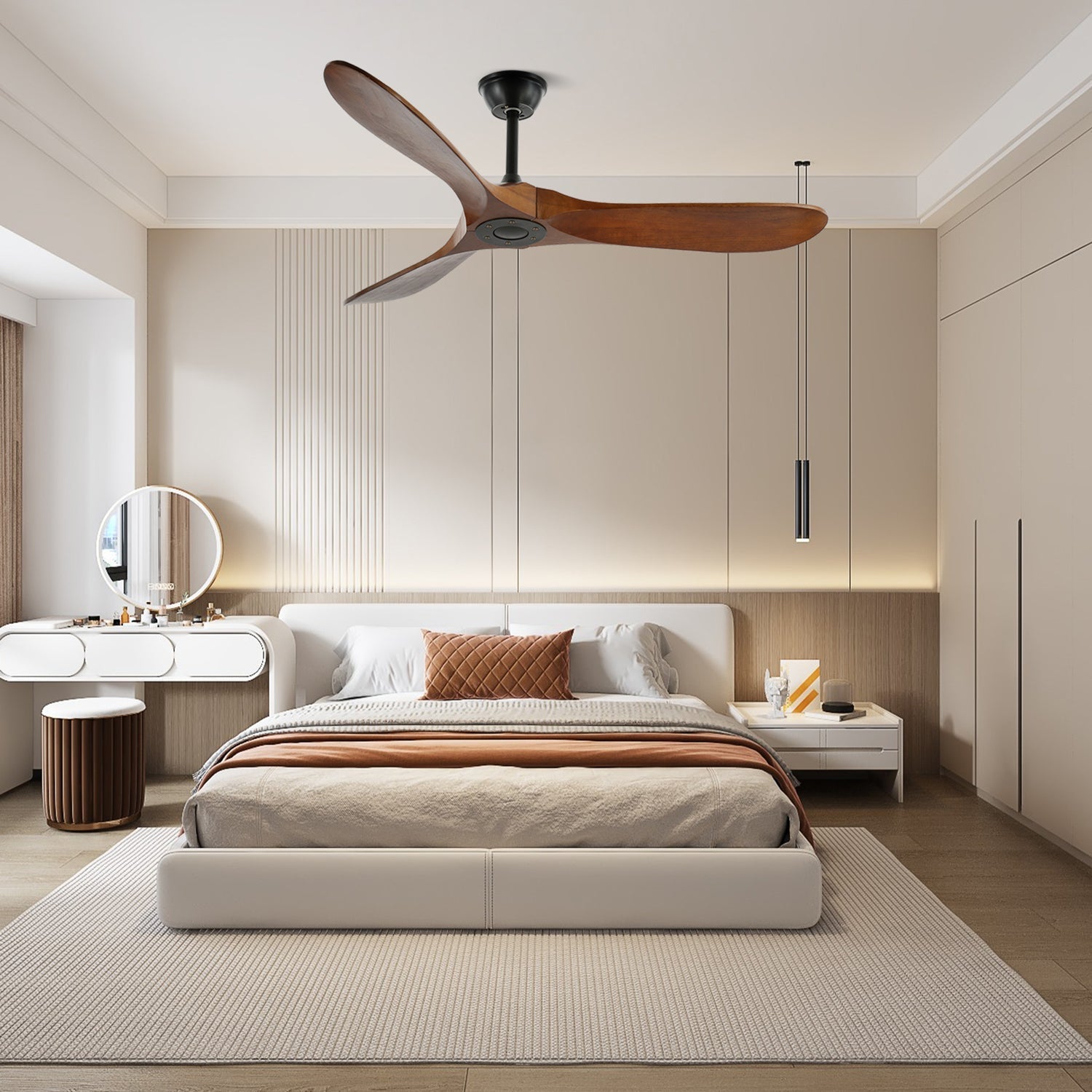 Modern wooden ceiling fan