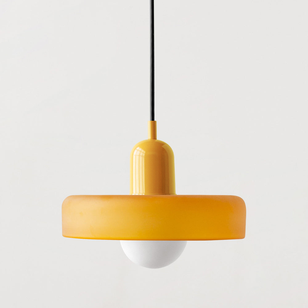 Kolorowa szklana lampa wisząca w stylu Bauhaus