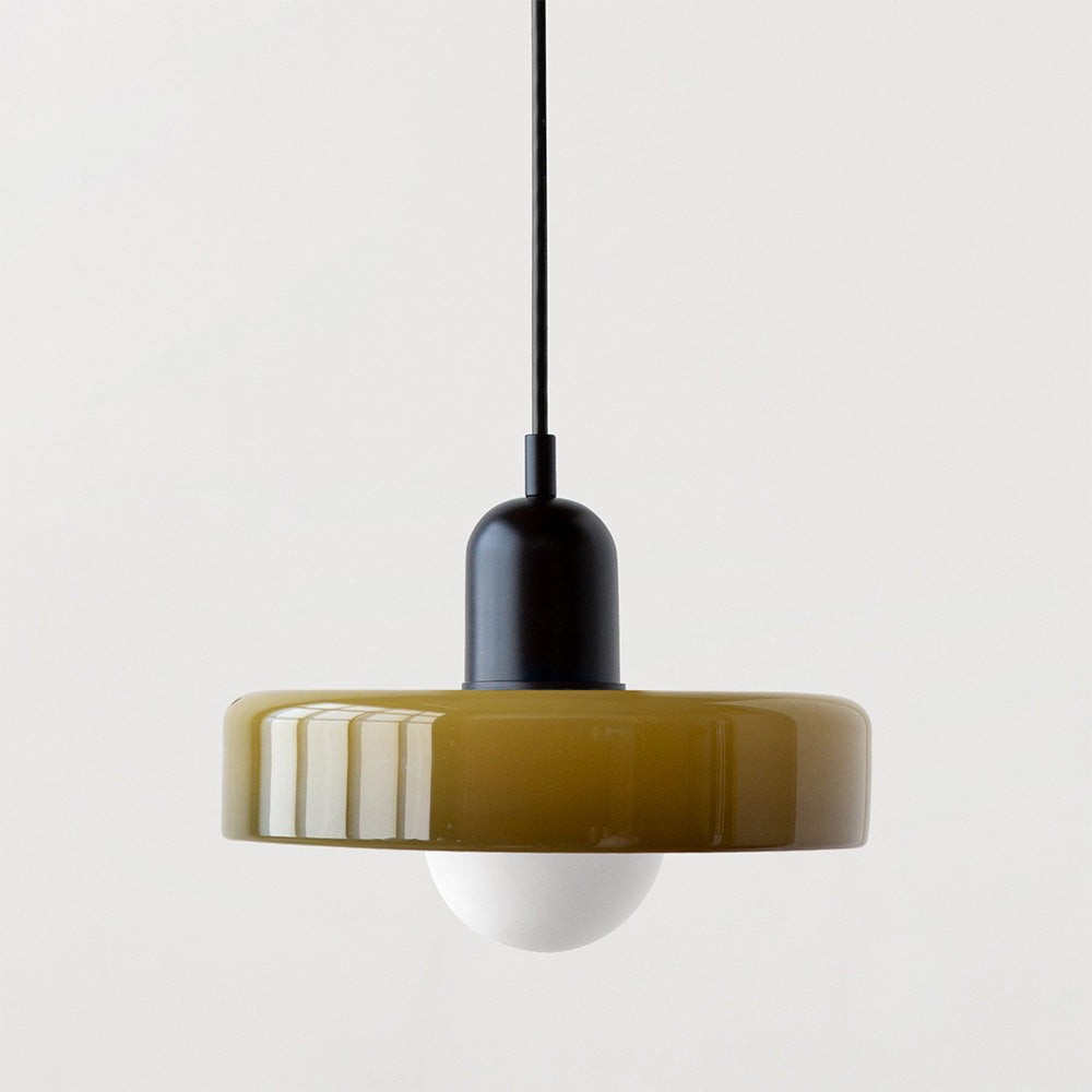 Kolorowa szklana lampa wisząca w stylu Bauhaus