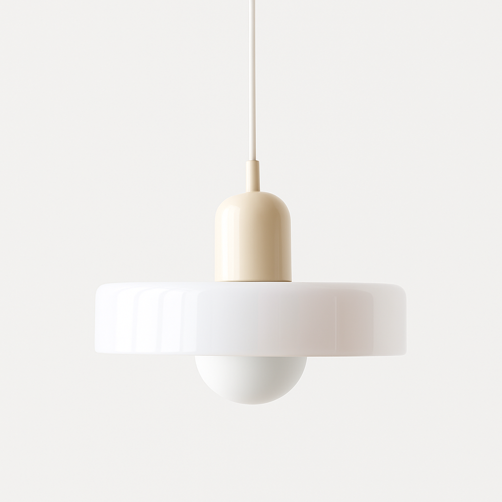 Kolorowa szklana lampa wisząca w stylu Bauhaus