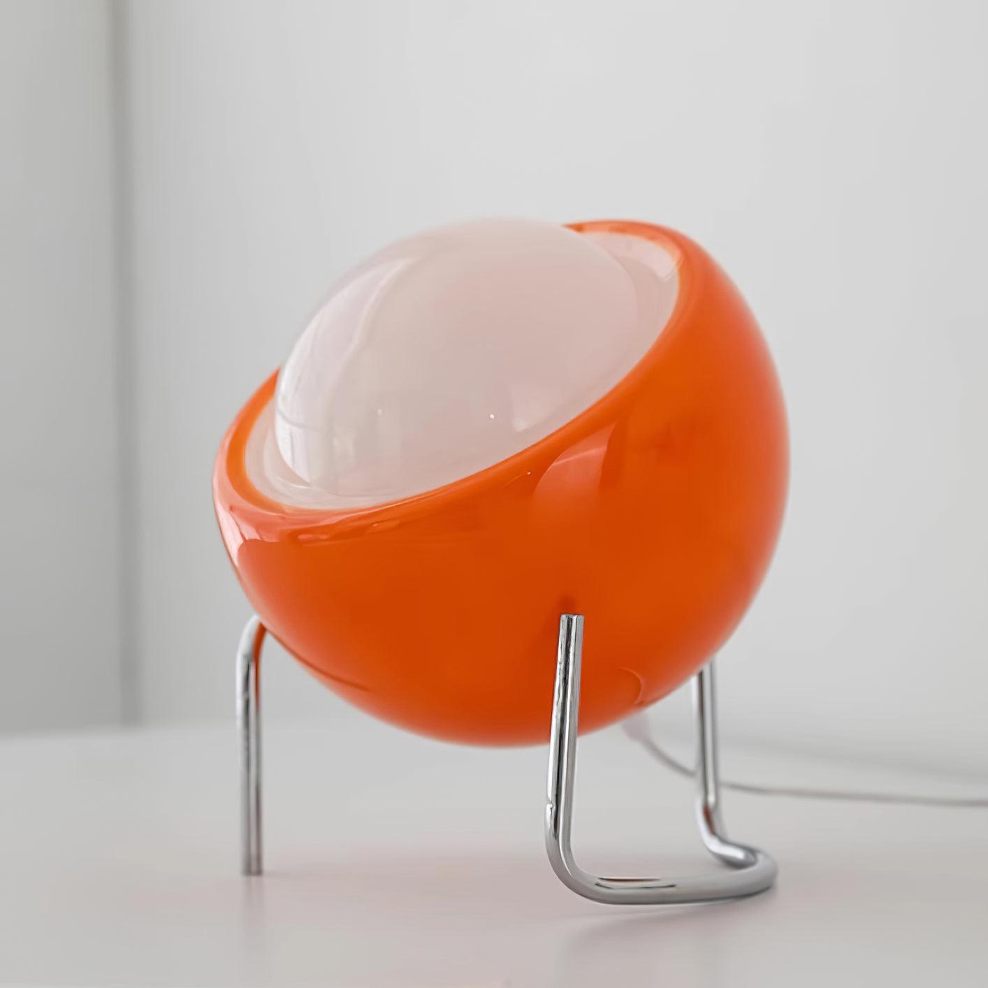 Nowoczesna lampa stołowa Bauhaus ze szkła i metalu