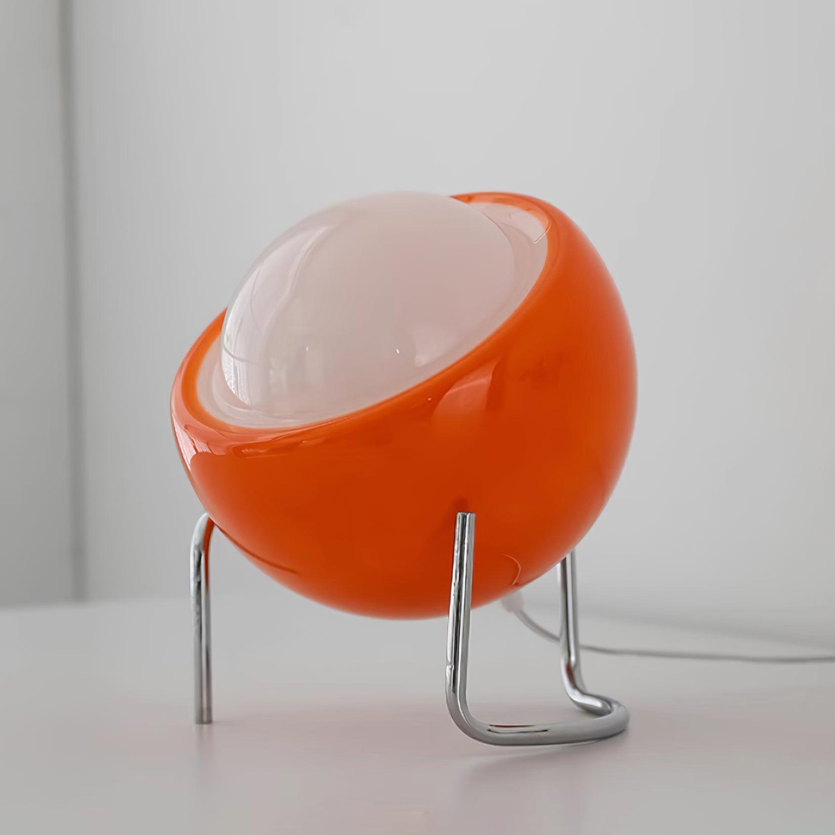 Nowoczesna lampa stołowa Bauhaus ze szkła i metalu