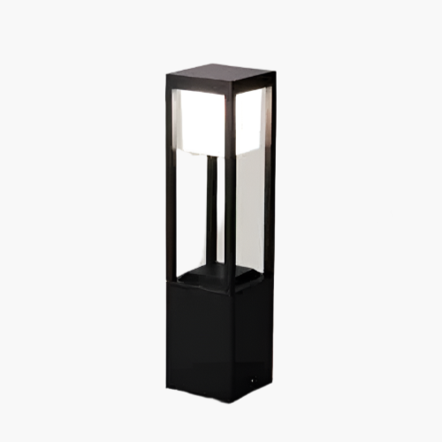 Zewnętrzna solarna lampa ścieżkowa z podświetloną górą