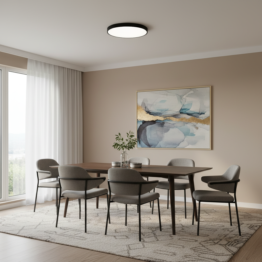 Large ultra-thin round LED ceiling light