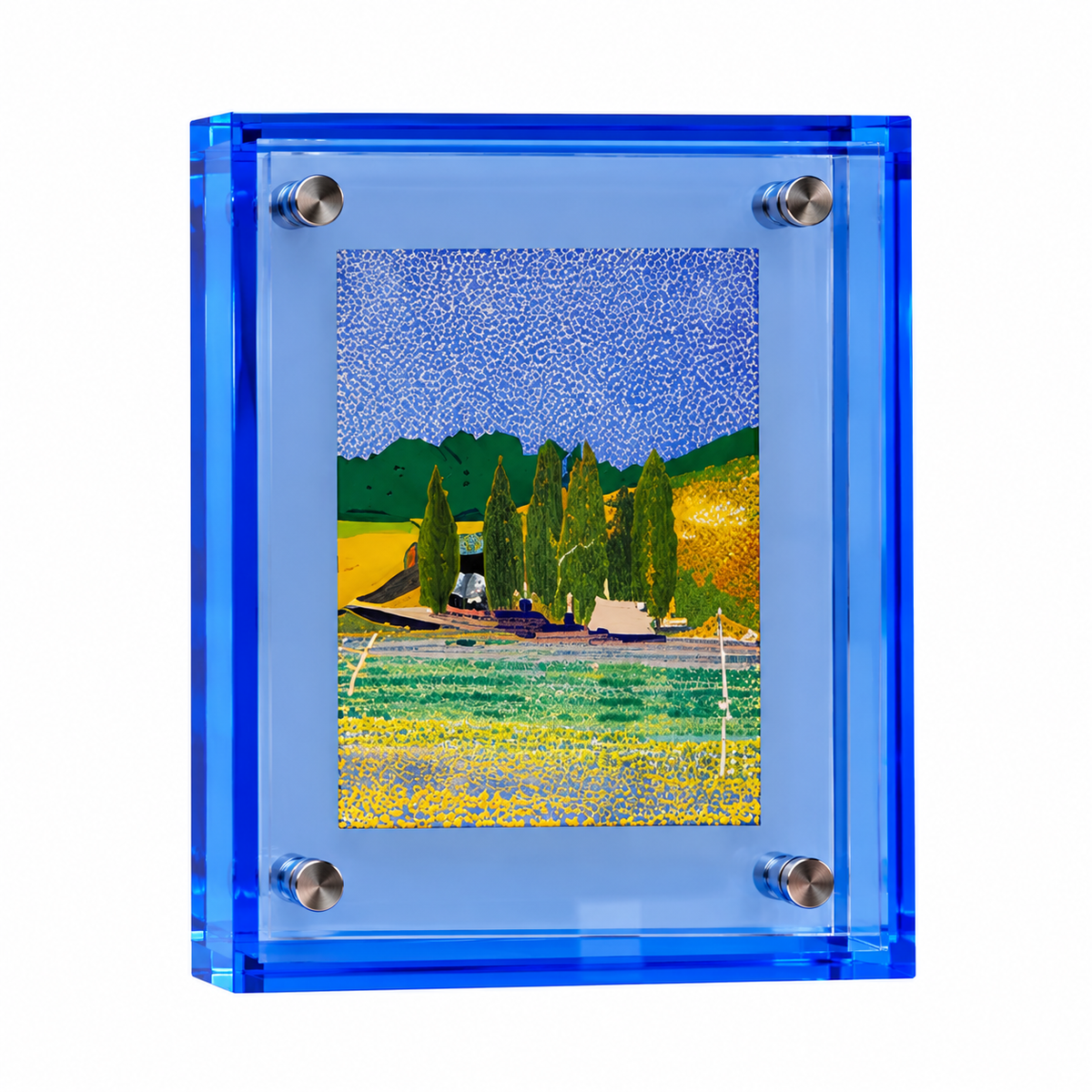 Cadre photo en acrylique de couleur néon