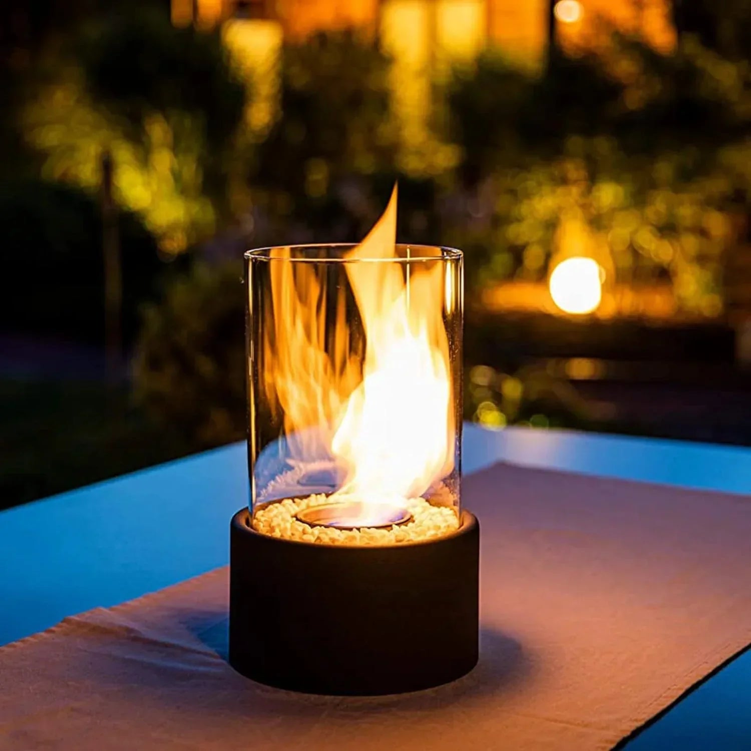 Decoratieve bio-ethanol tafelhaard voor sfeerverlichting