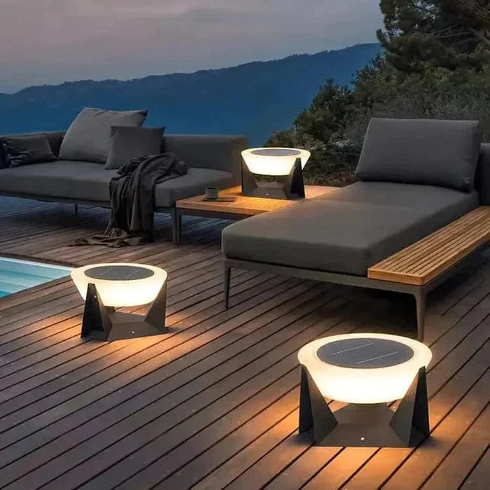 Zonne-energie buitenlampen met modern koel licht