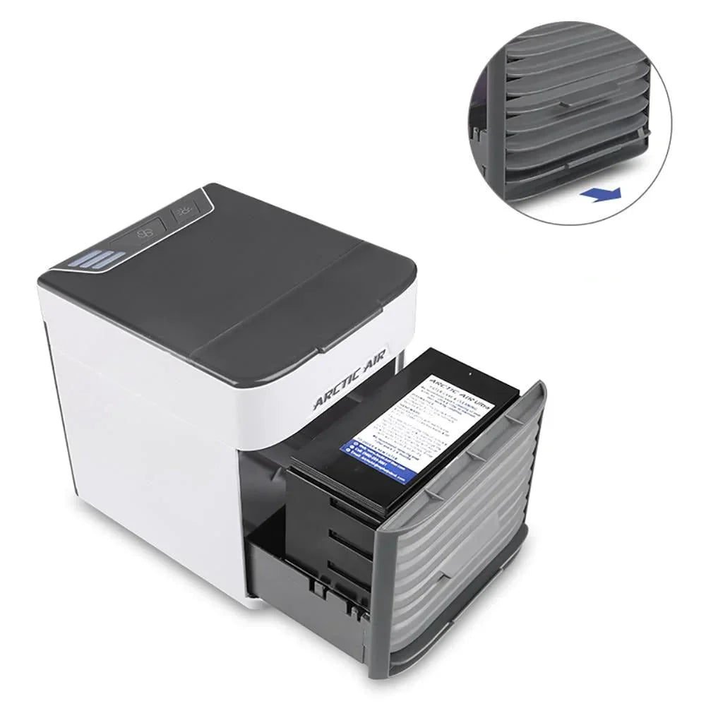 Mini klimatyzer powietrza z wentylatorem i zasilaniem USB