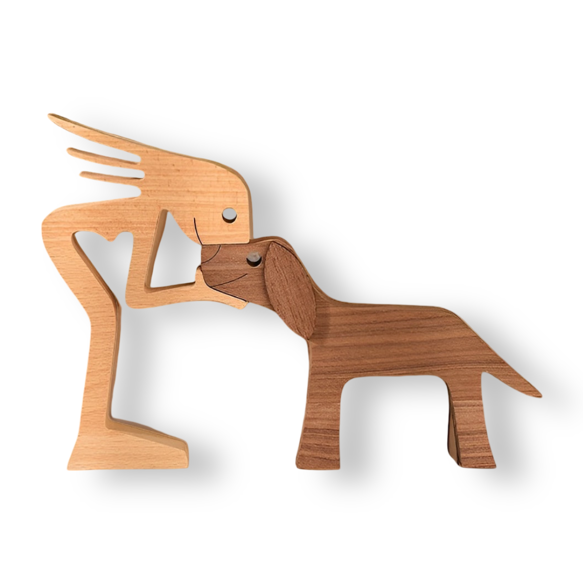 Wooden decorative figurine of a couple
