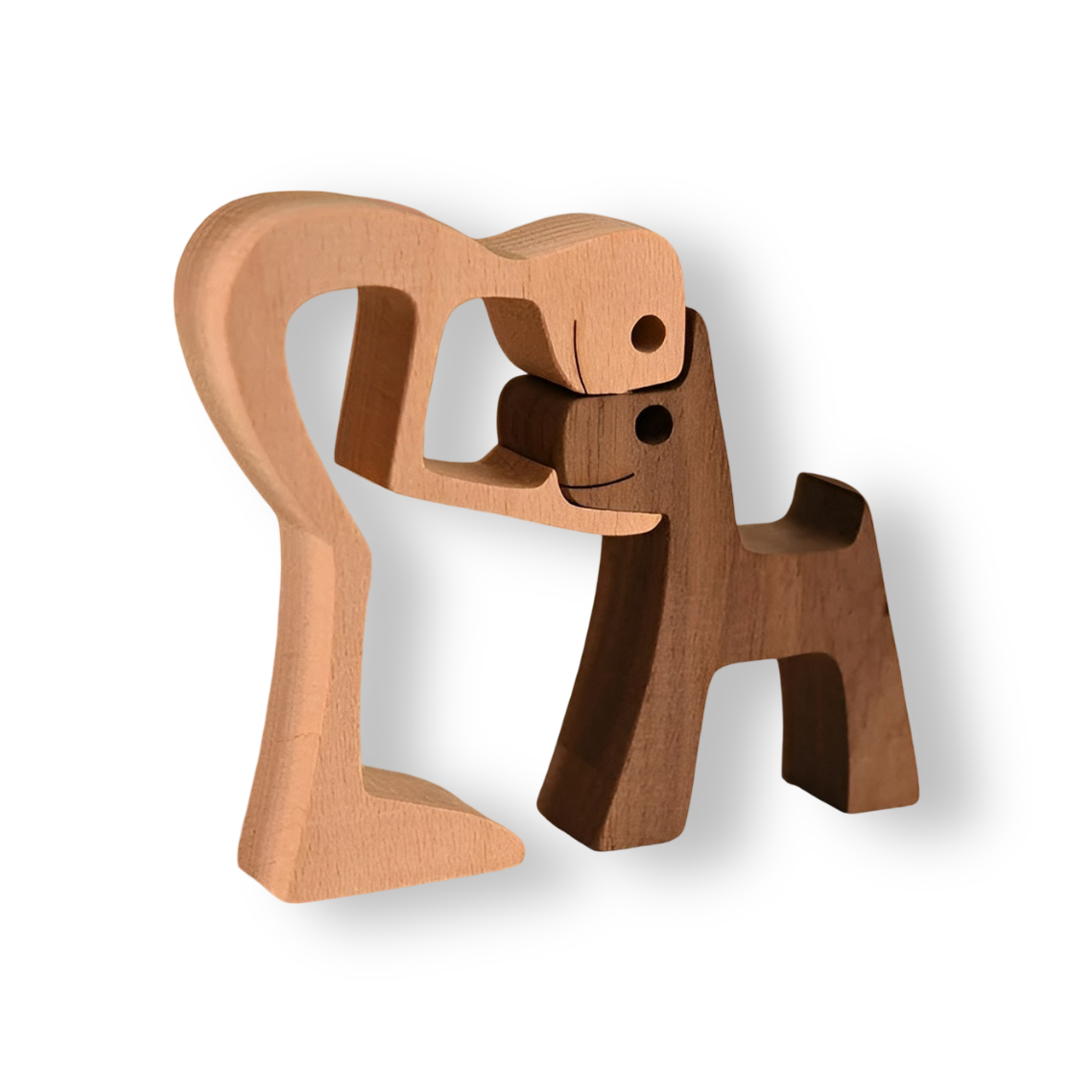 Wooden decorative figurine of a couple