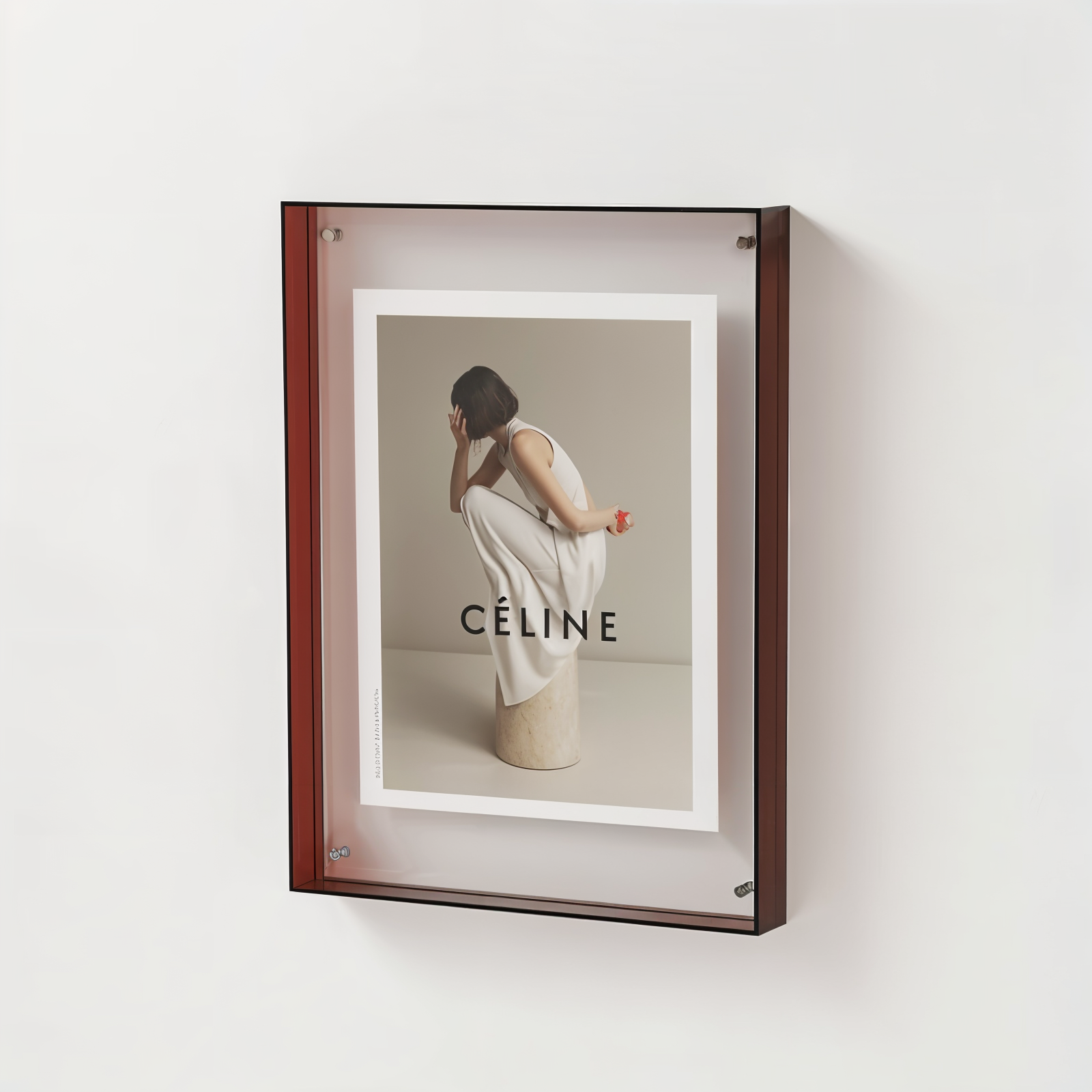 Acrylic photo frame in neon color