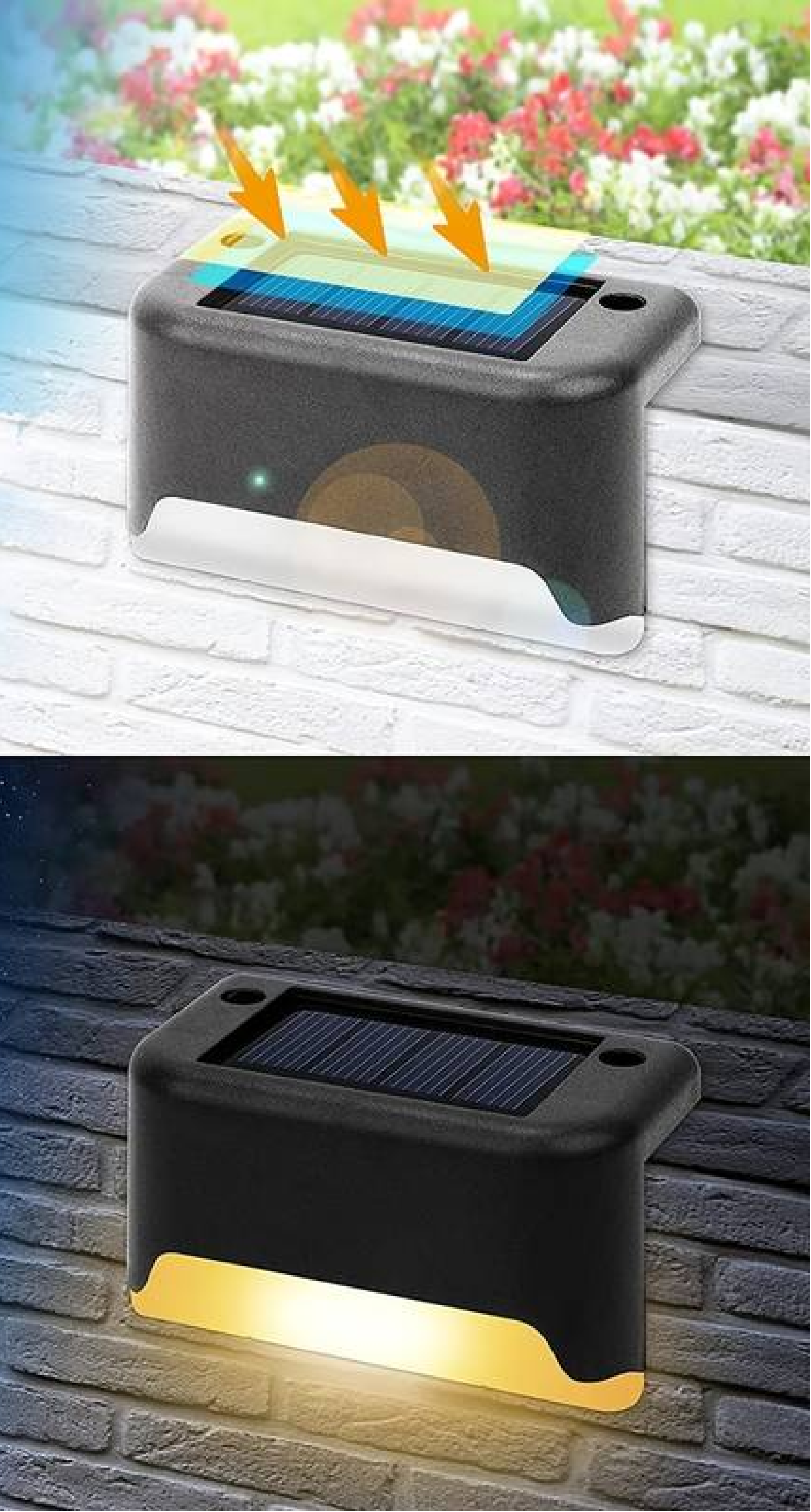 Zewnętrzne oświetlenie solarne LED do elewacji