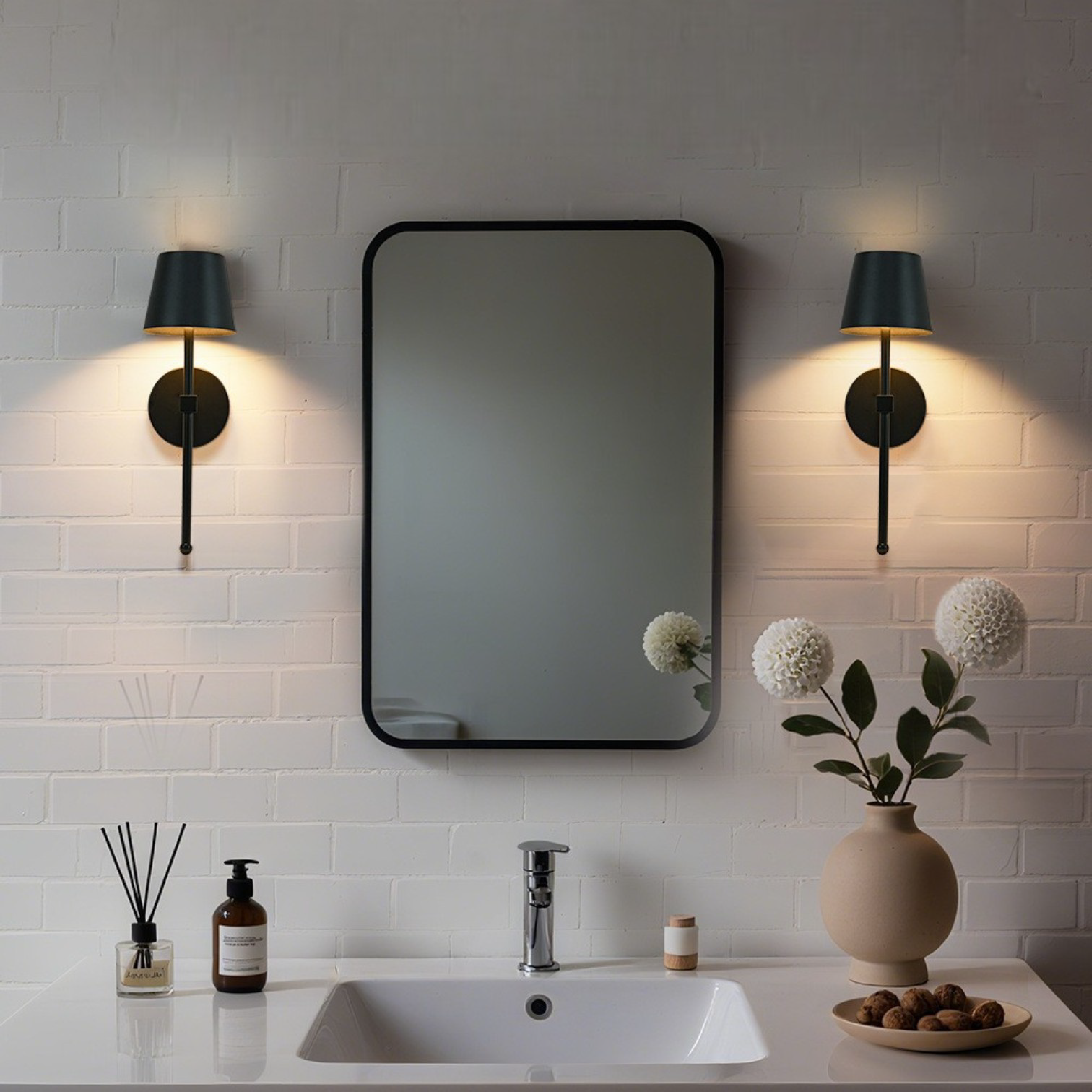 Minimalistyczna akumulatorowa bezprzewodowa lampa ścienna