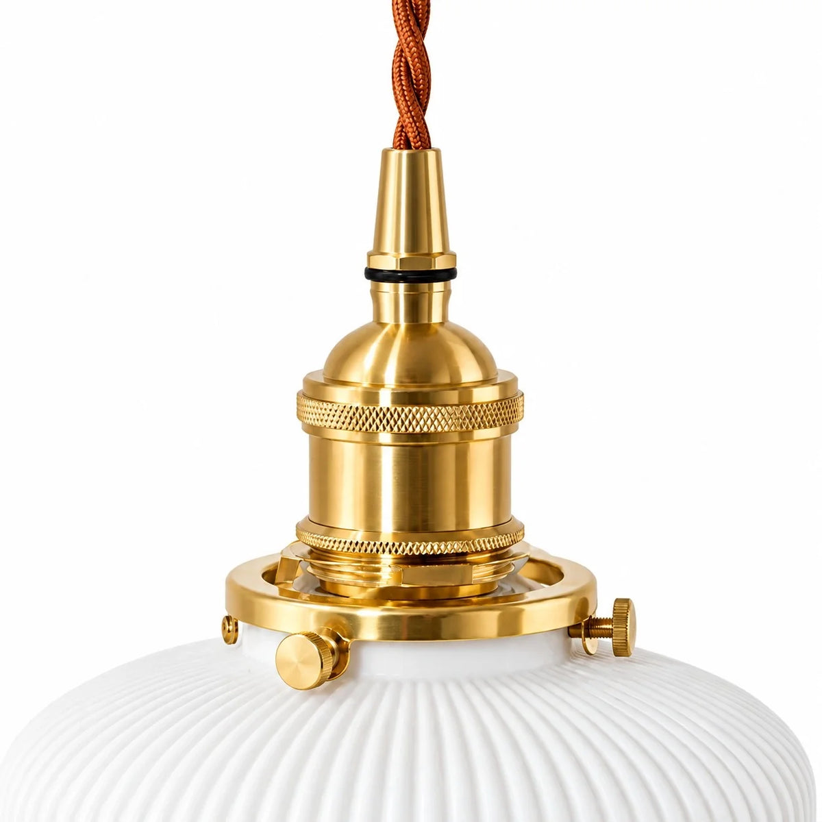 Adjustable loft ceiling light with a ceramic shade
