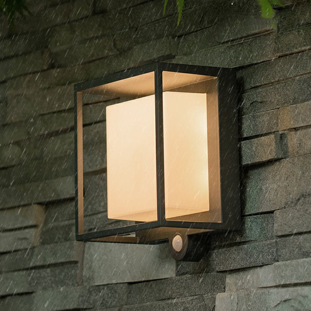 Zewnętrzna montowana solarna lampa ścienna z podświetleniem