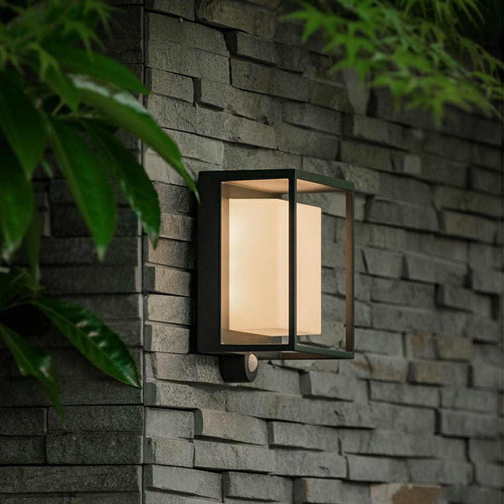 Zewnętrzna montowana solarna lampa ścienna z podświetleniem